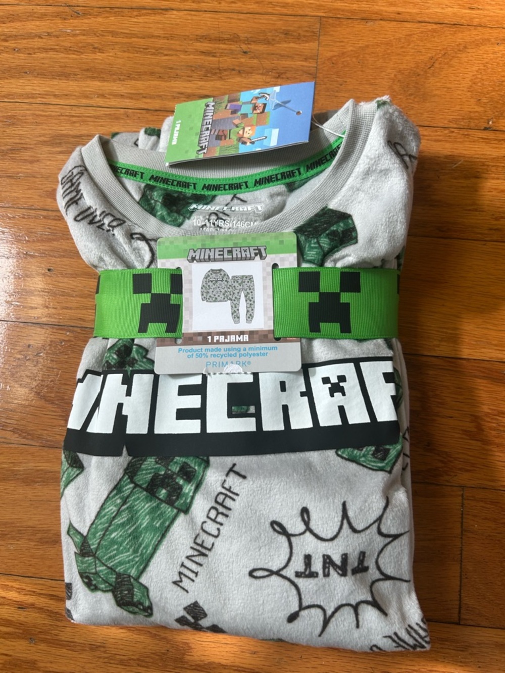 NWT Licensed Minecraft boys 2pcs Pajama Set size 10/11 yrs